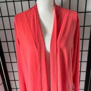 Kasper Salmon Colored Open Front Cardigan - PLUS Size 3X